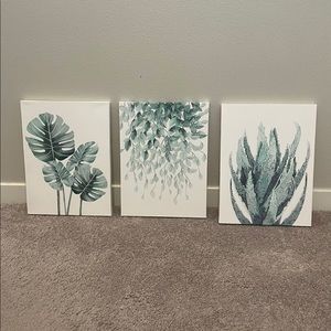 3 Piece Succulent Wall Decor